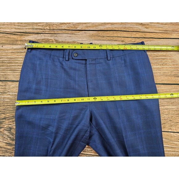 Cremieux Zelander Loro Piana Merino Suit 46R Blazer 40x29 Pants Blue Plaid READ - Picture 9 of 12